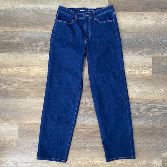 Old Navy Jeans Women’s Size 6 Size 6 Dark Blue High-Rise Wow Loose - Picture 15 of 15